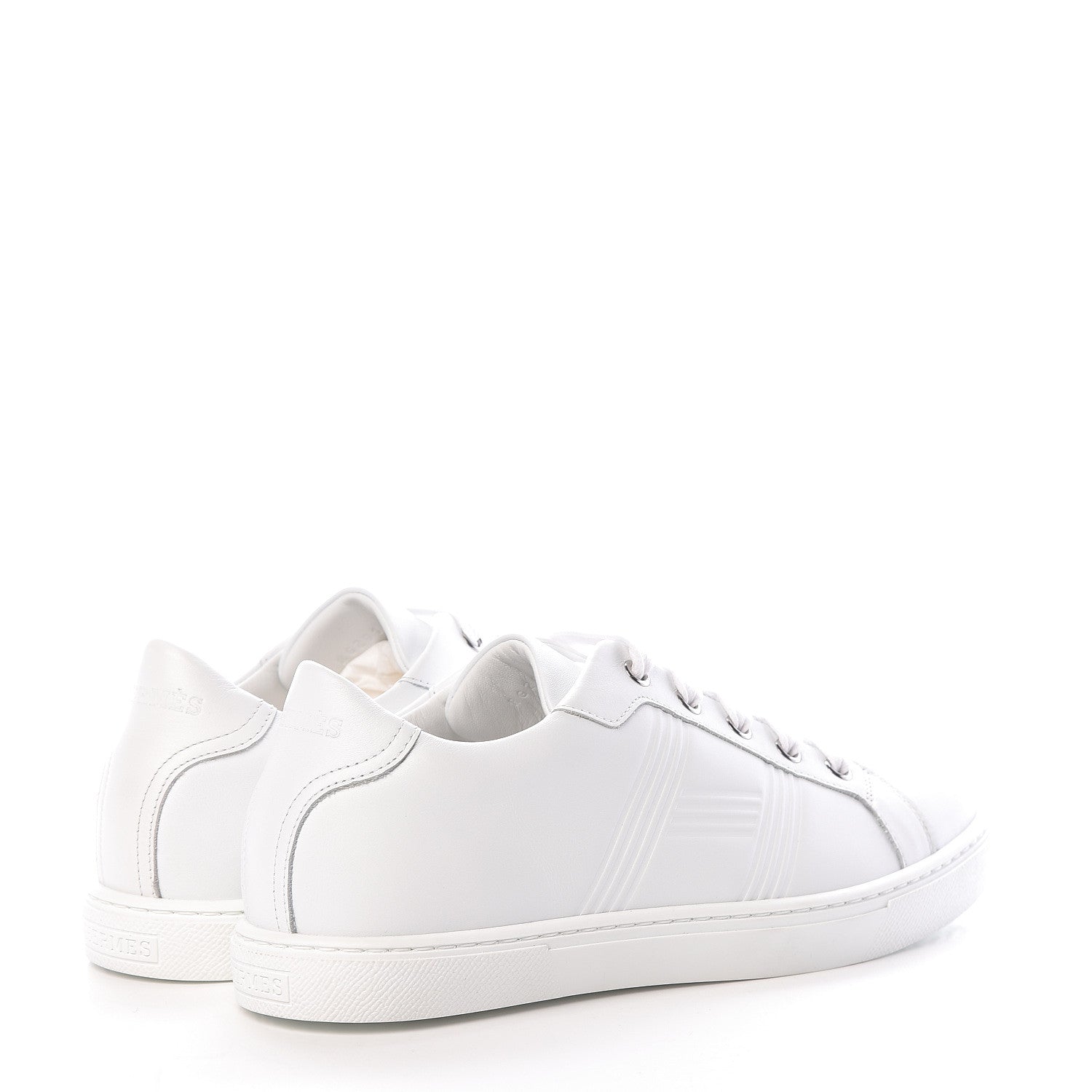 Hermes Calfskin Womens Advantage Sneakers 38 White 4 of 7