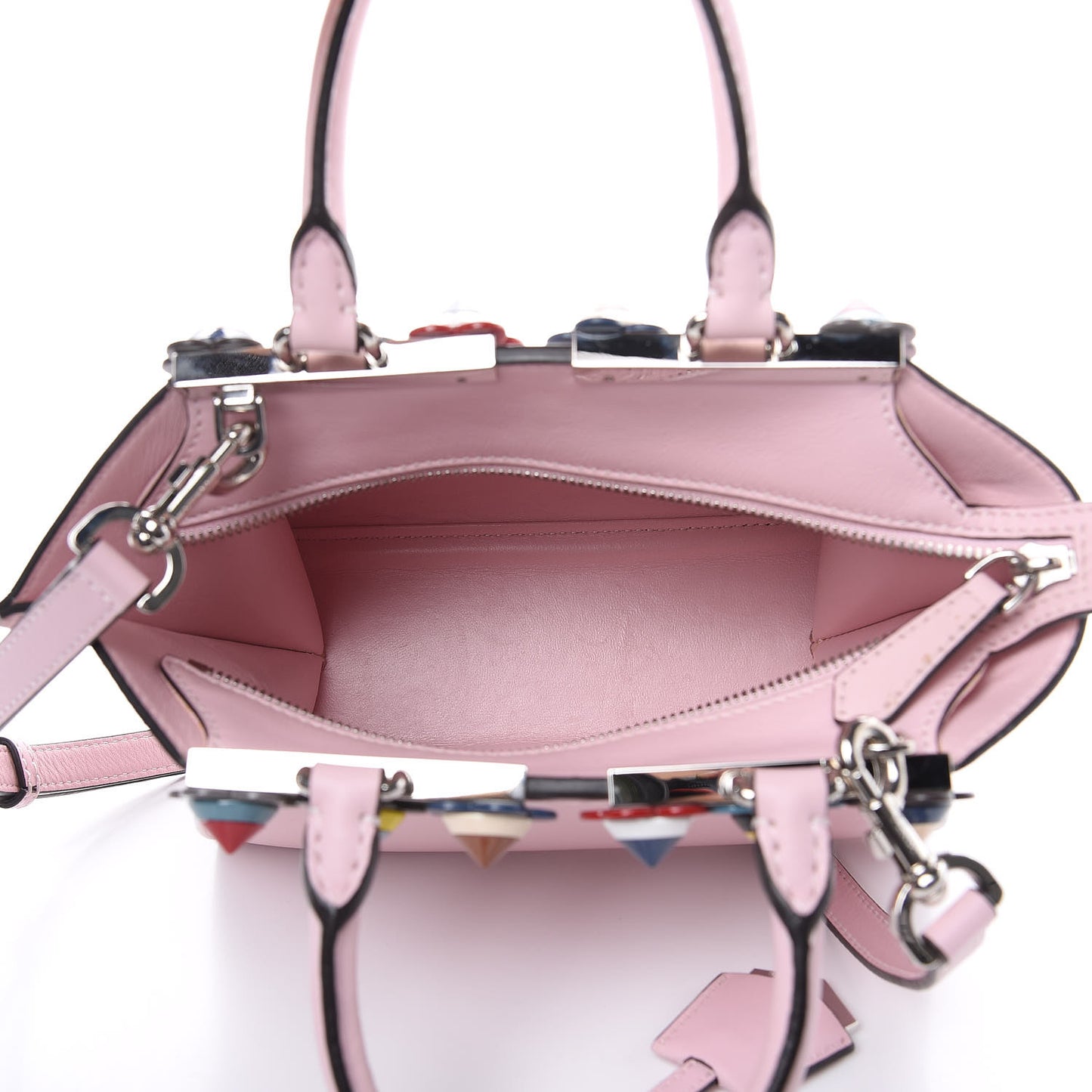 Vitello Dolce Plexiglass Flowerland Studded Mini 3Jours Tote Peonia Multicolor