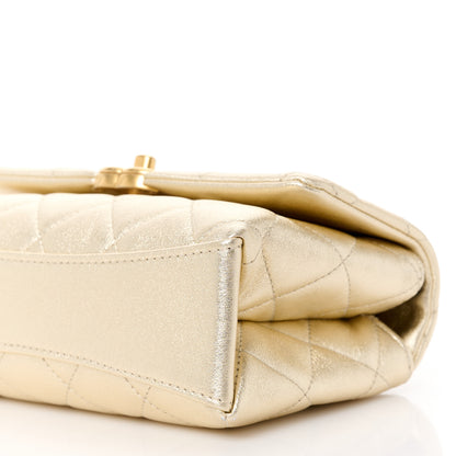 Chanel Metallic Goatskin Quilted Chic Pearls Mini Flap Gold 10 of 10