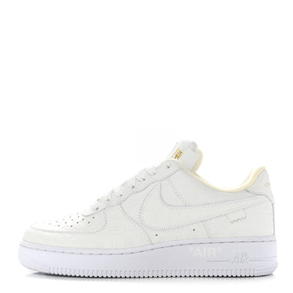 Louis Vuitton X NIKE AIR FORCE 1 Calfskin Monogram Mens Low Top Sneakers 7 White 1 of 10