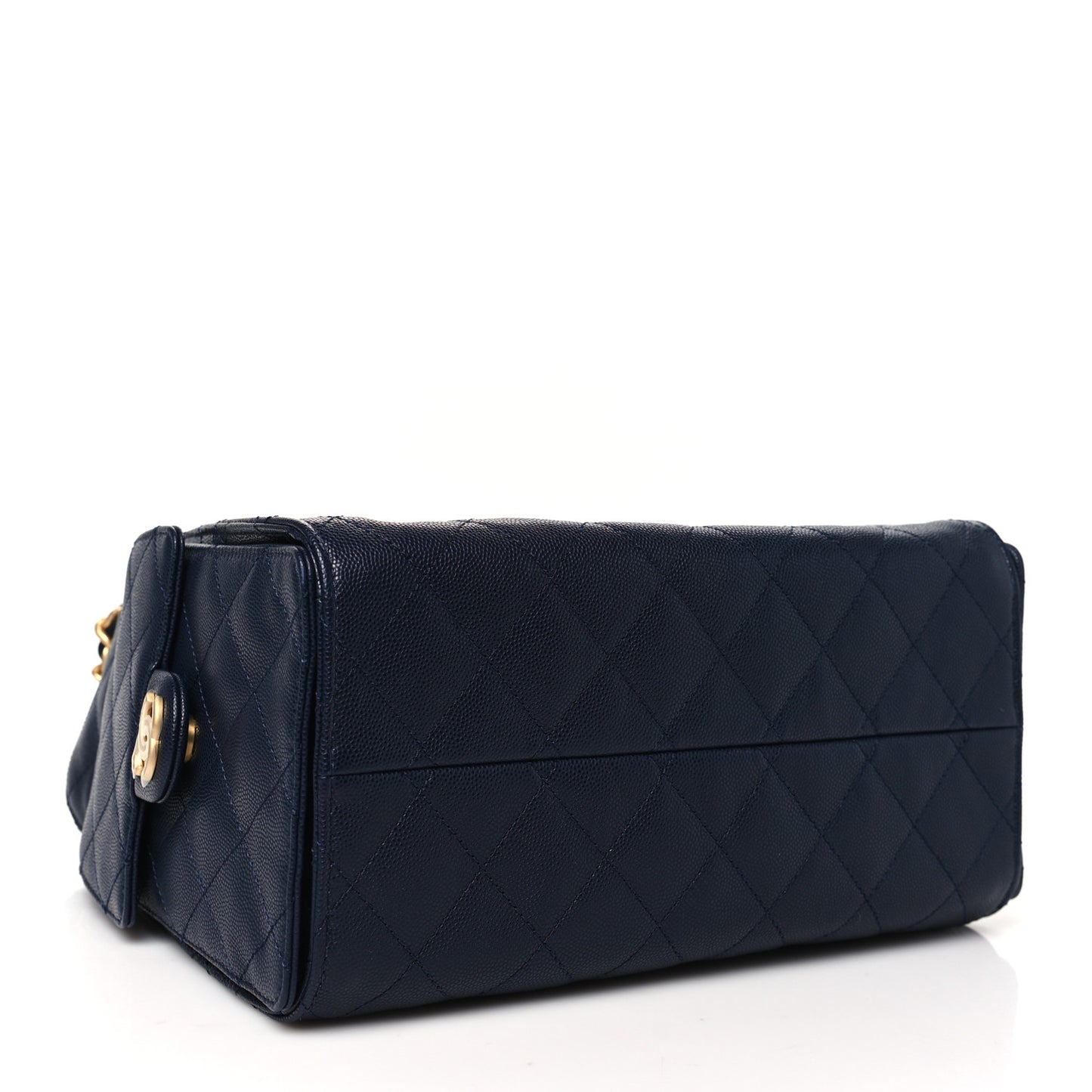 Caviar Quilted Small Chanel 25 Handbag Dark Navy