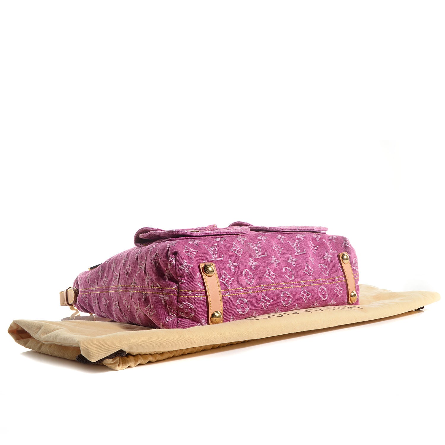 Louis Vuitton Denim Baggy GM Fuchsia 4 of 7