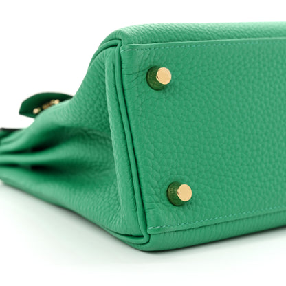 Hermes Togo Lizard Kelly Retourne Touch 25 Menthe 9 of 11