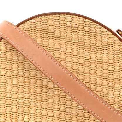 Saint Laurent Raffia Calfskin Small Mica Bag Natural Brown Gold 7 of 17
