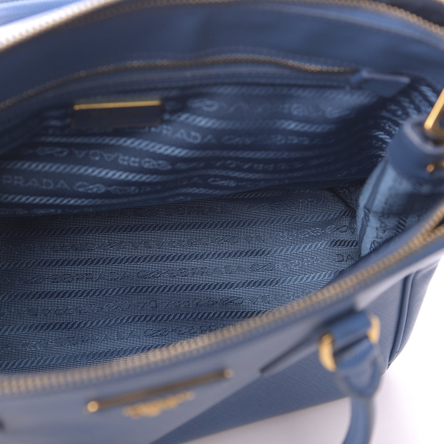 Saffiano Small Galleria Double Zip Tote Cobalto