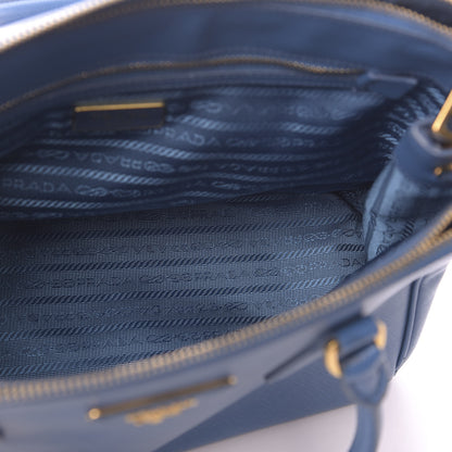 Prada Saffiano Small Galleria Double Zip Tote Cobalto 5 of 16