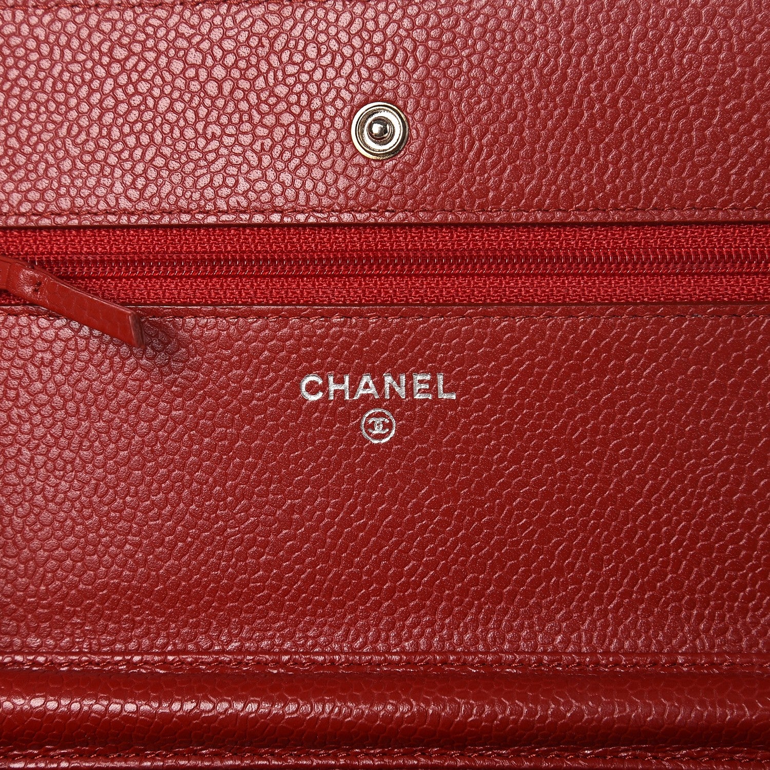 Chanel Caviar Quilted Wallet On Chain WOC Red 6 of 9