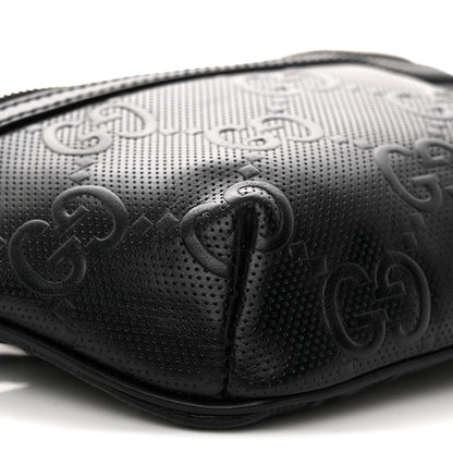 Gucci Calfskin GG Tennis Embossed Belt Bag Black 9 of 10