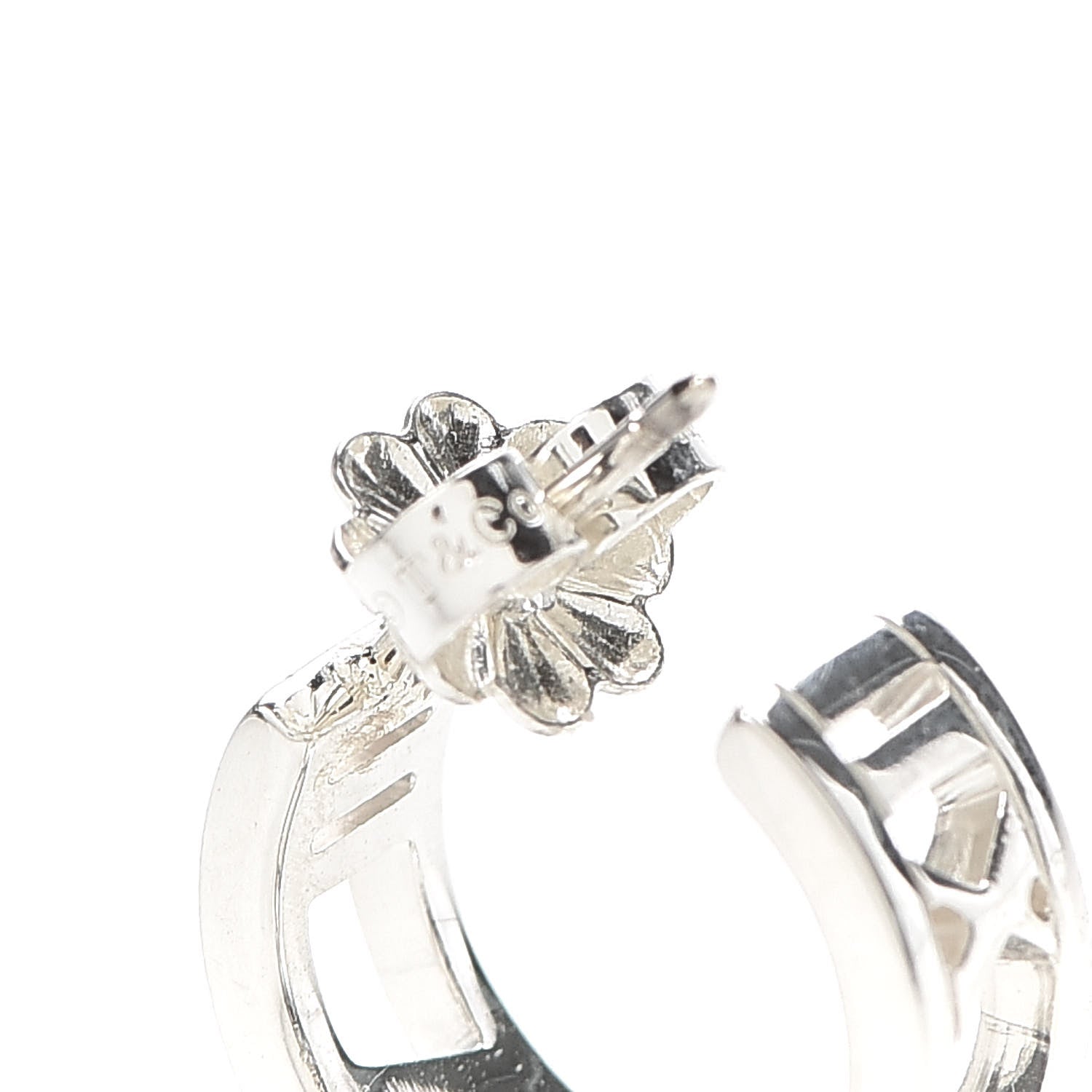 Tiffany Sterling Silver Small Atlas Open Hoop Earrings 4 of 7