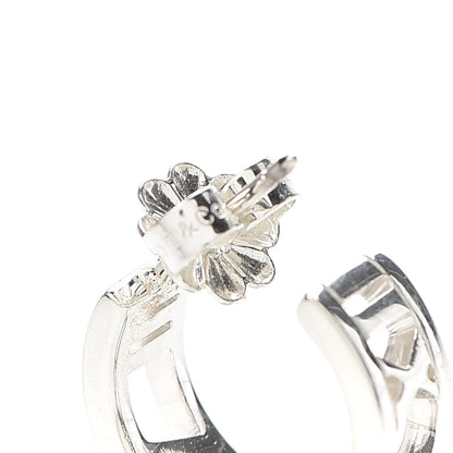 Tiffany Sterling Silver Small Atlas Open Hoop Earrings 4 of 7