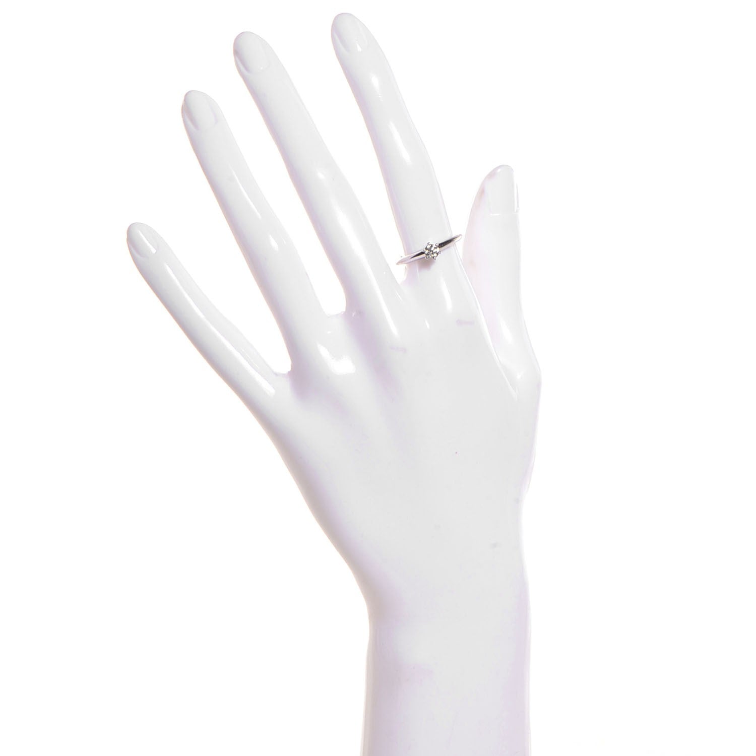 Tiffany Platinum .25 Carat Diamond Engagement Ring 6.25 2 of 6