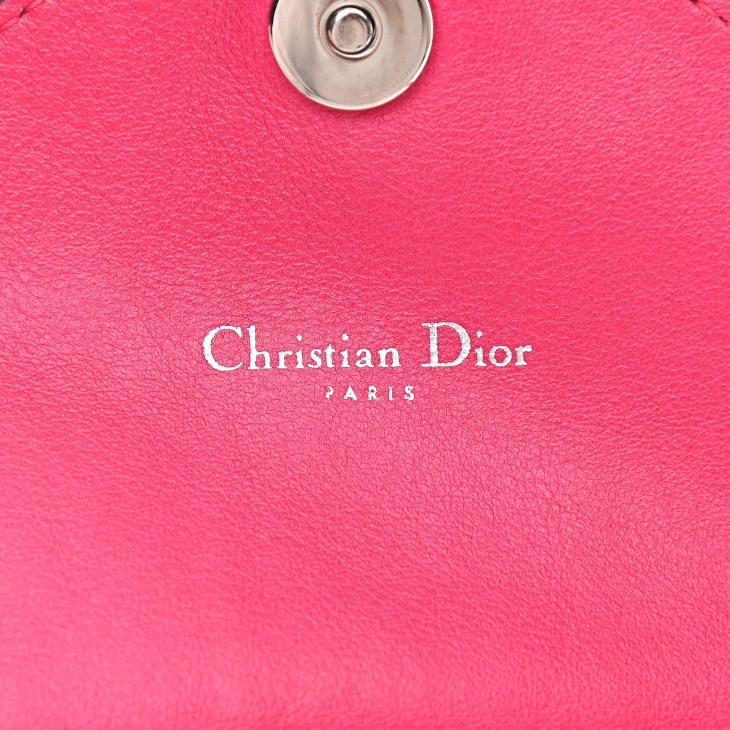Christian Dior Bullcalf Diorissimo Promenade Envelope Pouch Fuchsia Rose Poudre 6 of 10