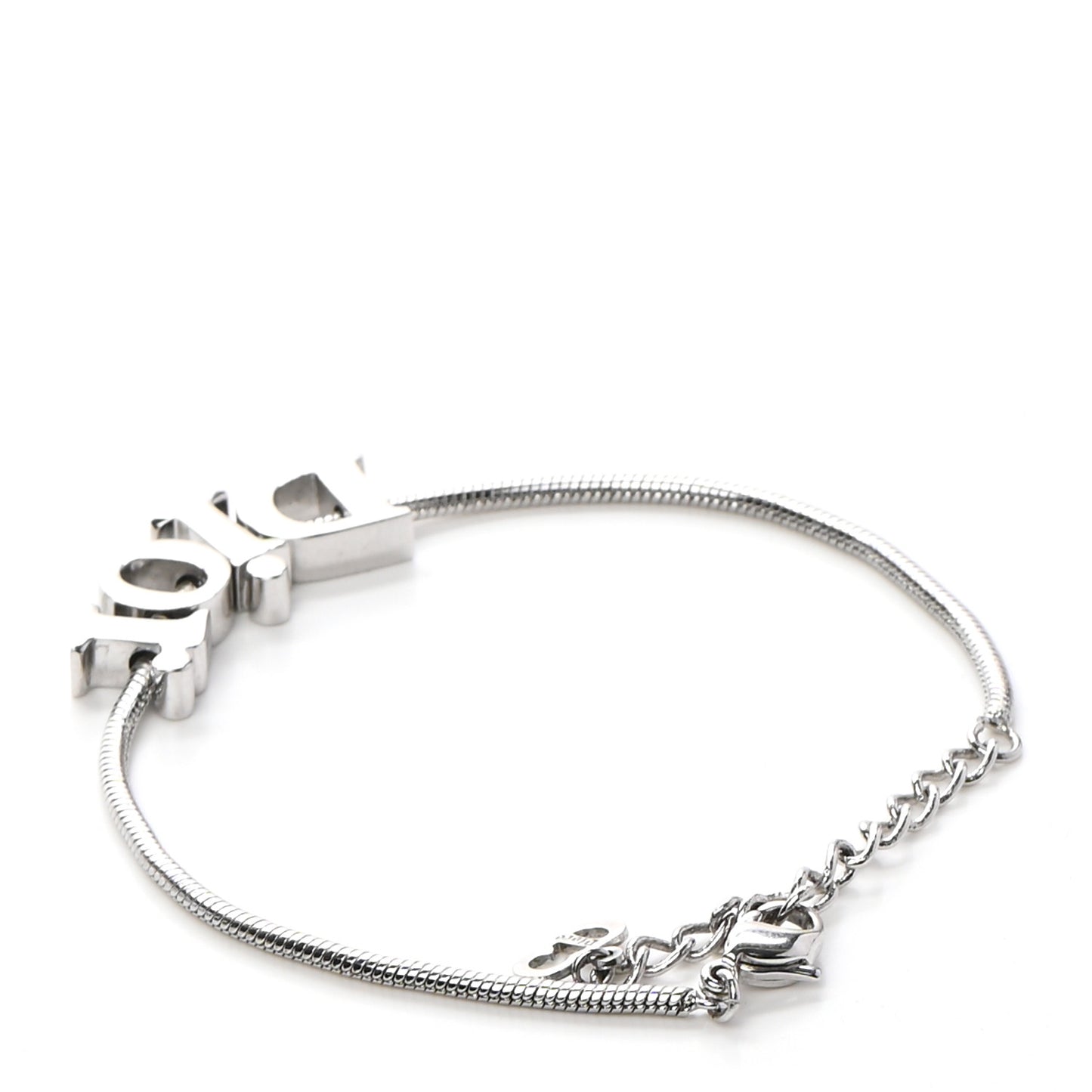 Metal Logo Bracelet Silver