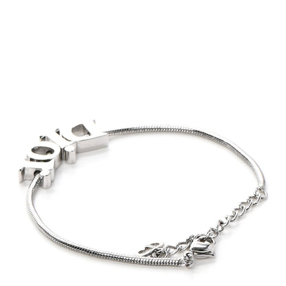 Christian Dior Metal Logo Bracelet Silver 2 of 4