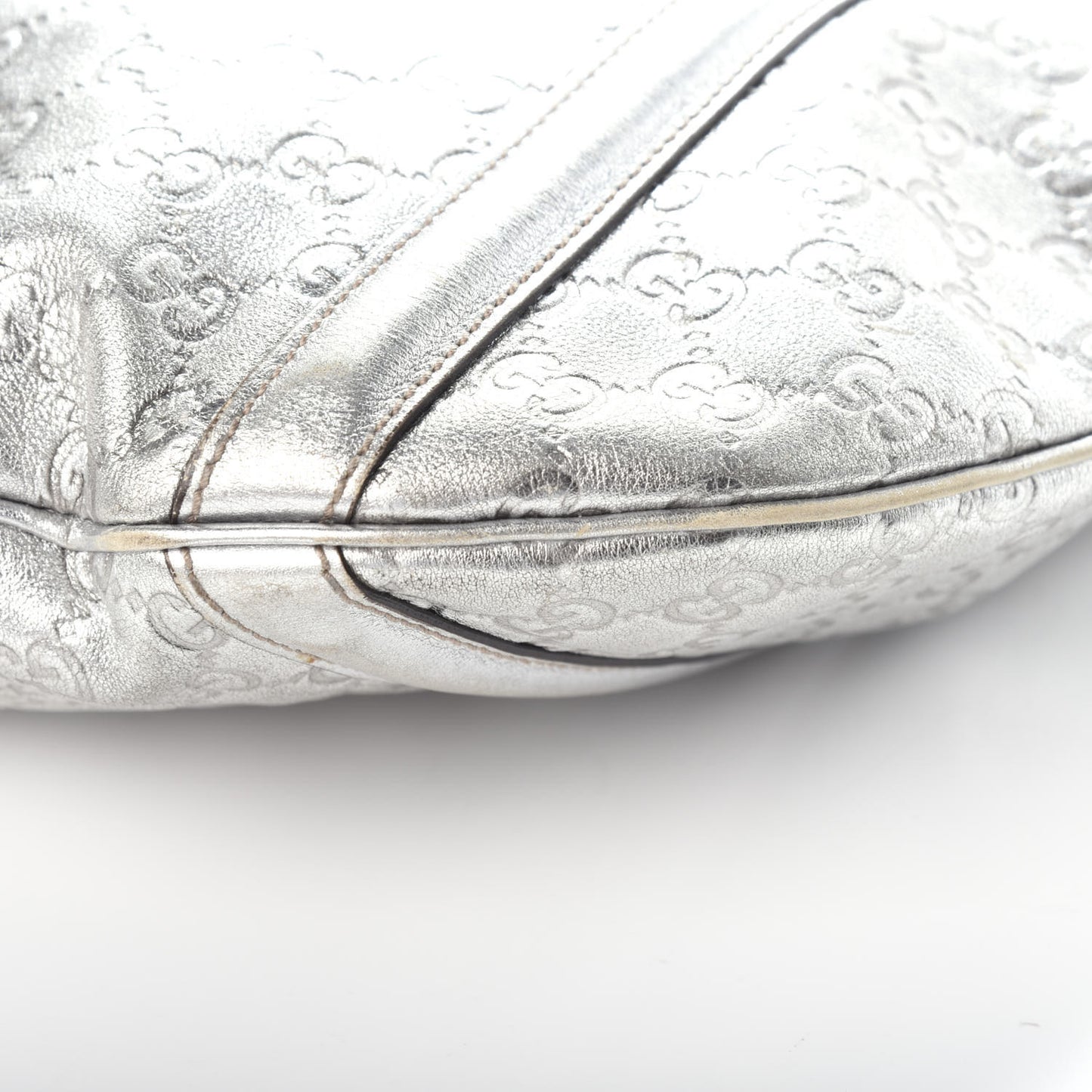 Guccissima Medium Britt Tote Silver