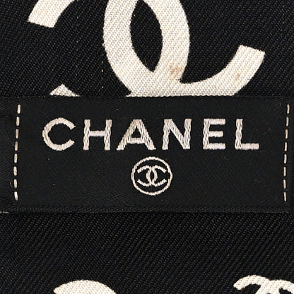 Chanel Silk CC Slim Bandeau Black White 3 of 4