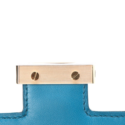 Hermes Tadelakt Constance 18 Bleu Izmir 15 of 17