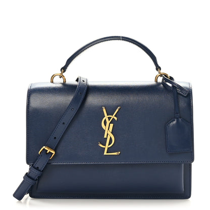Saint Laurent Calfskin Medium Monogram Sunset Blue Charron 1 of 8