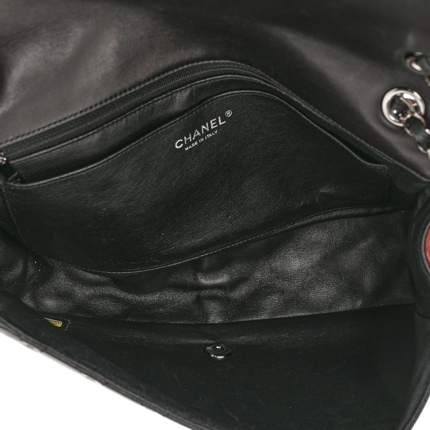 Chanel Lambskin Quilted Jumbo Classic Twist Flap Bag Black Bordeaux 4 of 12
