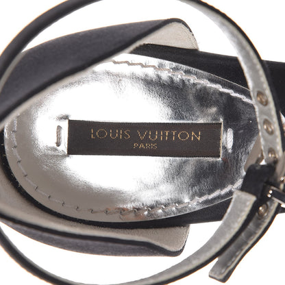 Louis Vuitton Satin Sandals 38.5 Black 7 of 10
