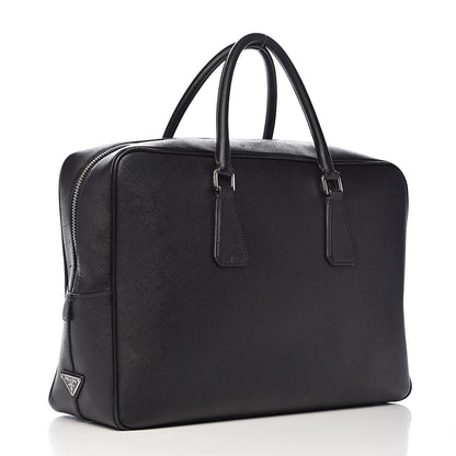Prada Saffiano Travel Briefcase Black 3 of 19