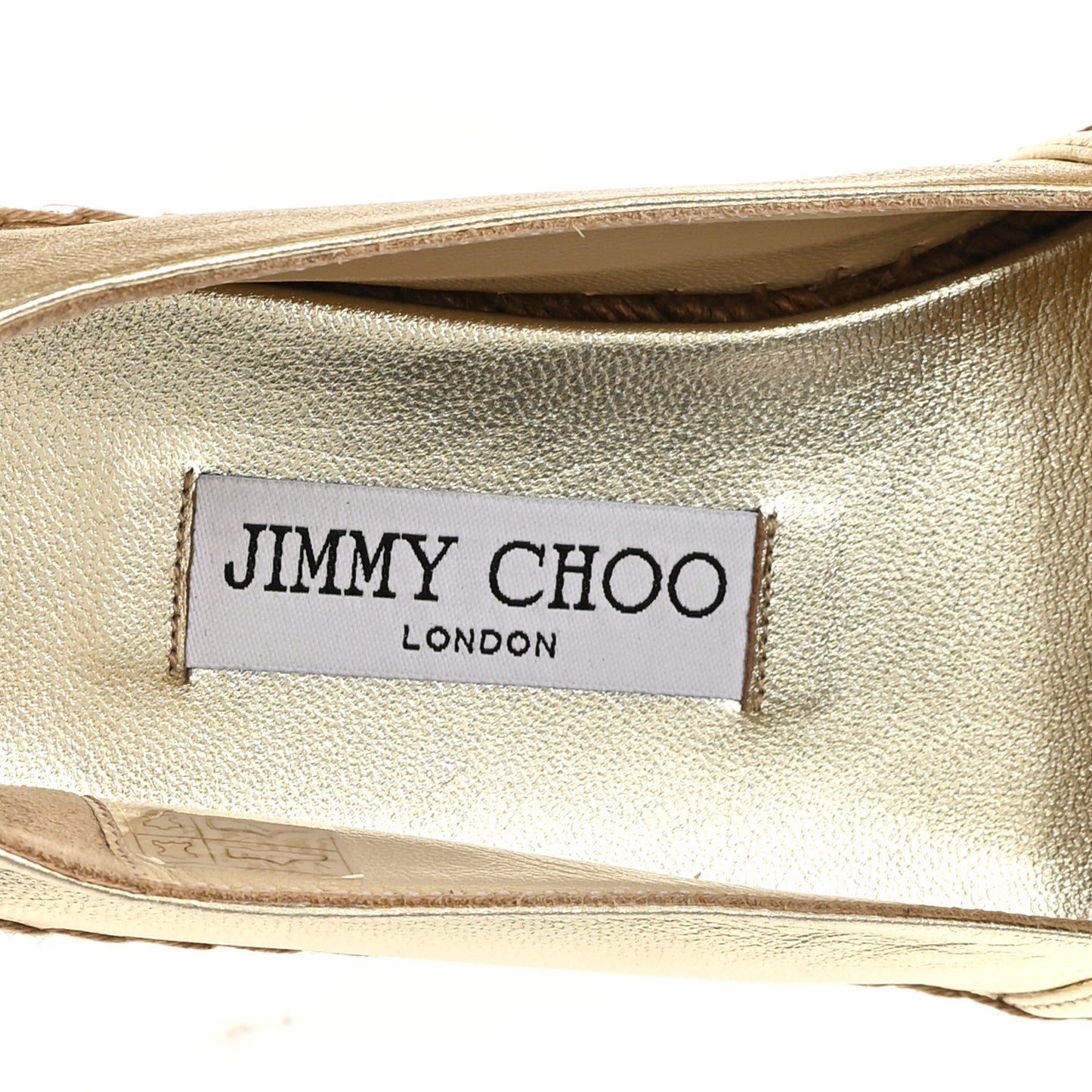 Metallic Lambskin Pearl Dru Espadrille Flats 37 Gold