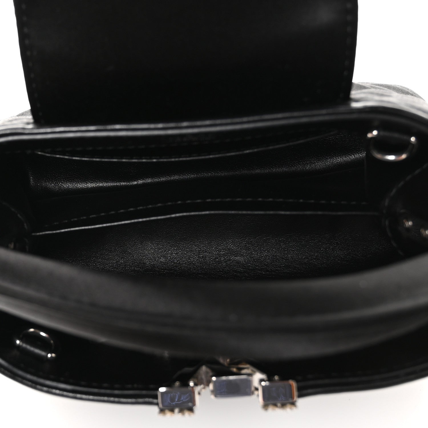 Louis Vuitton Satin Quilted Flower Crystal Mini Capucines Black 5 of 9