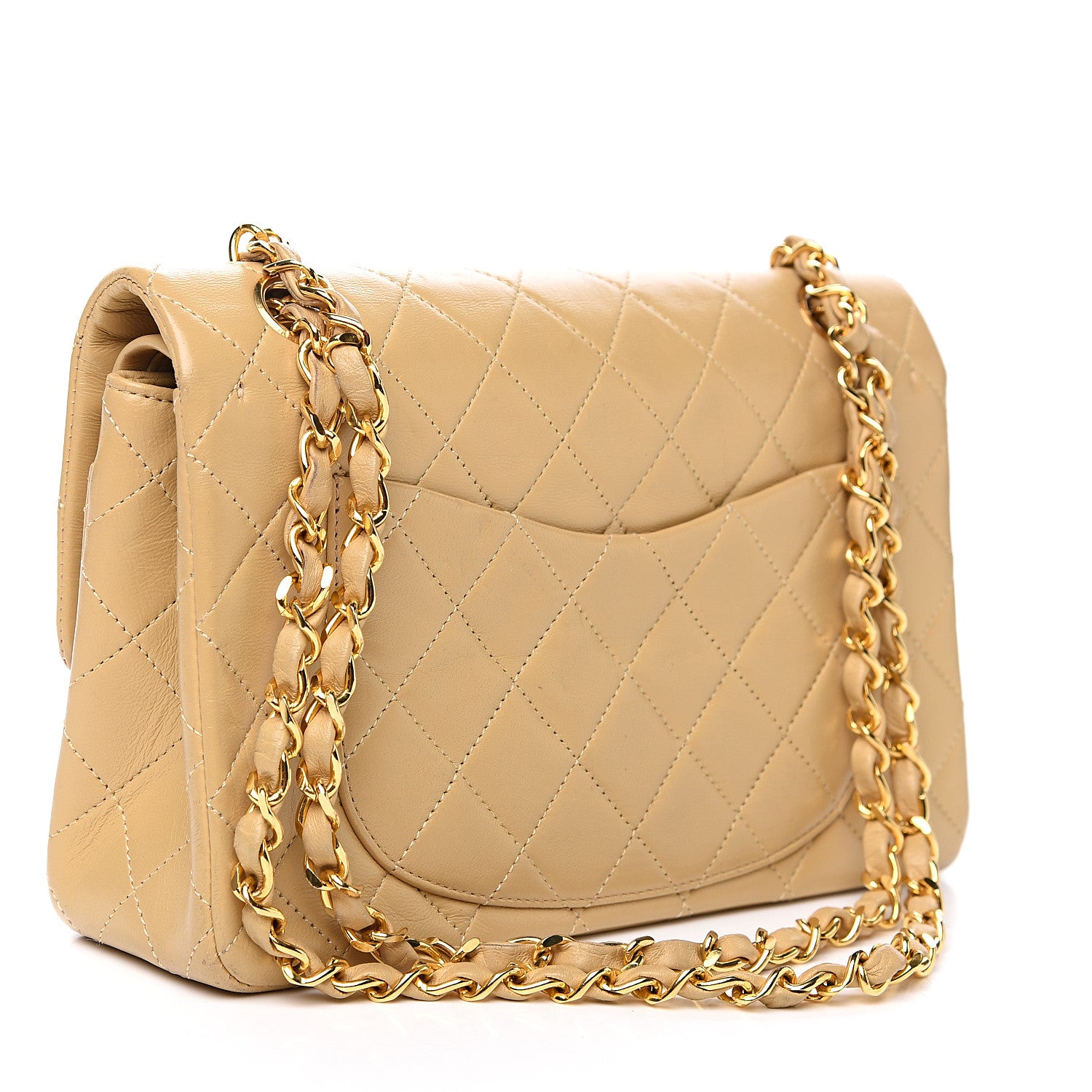 Chanel Lambskin Quilted Small Double Flap Beige 2 of 14