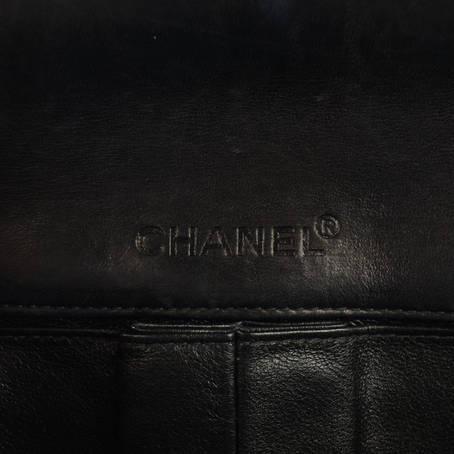 Lambskin Quilted East West Chocolate Bar Flap Black