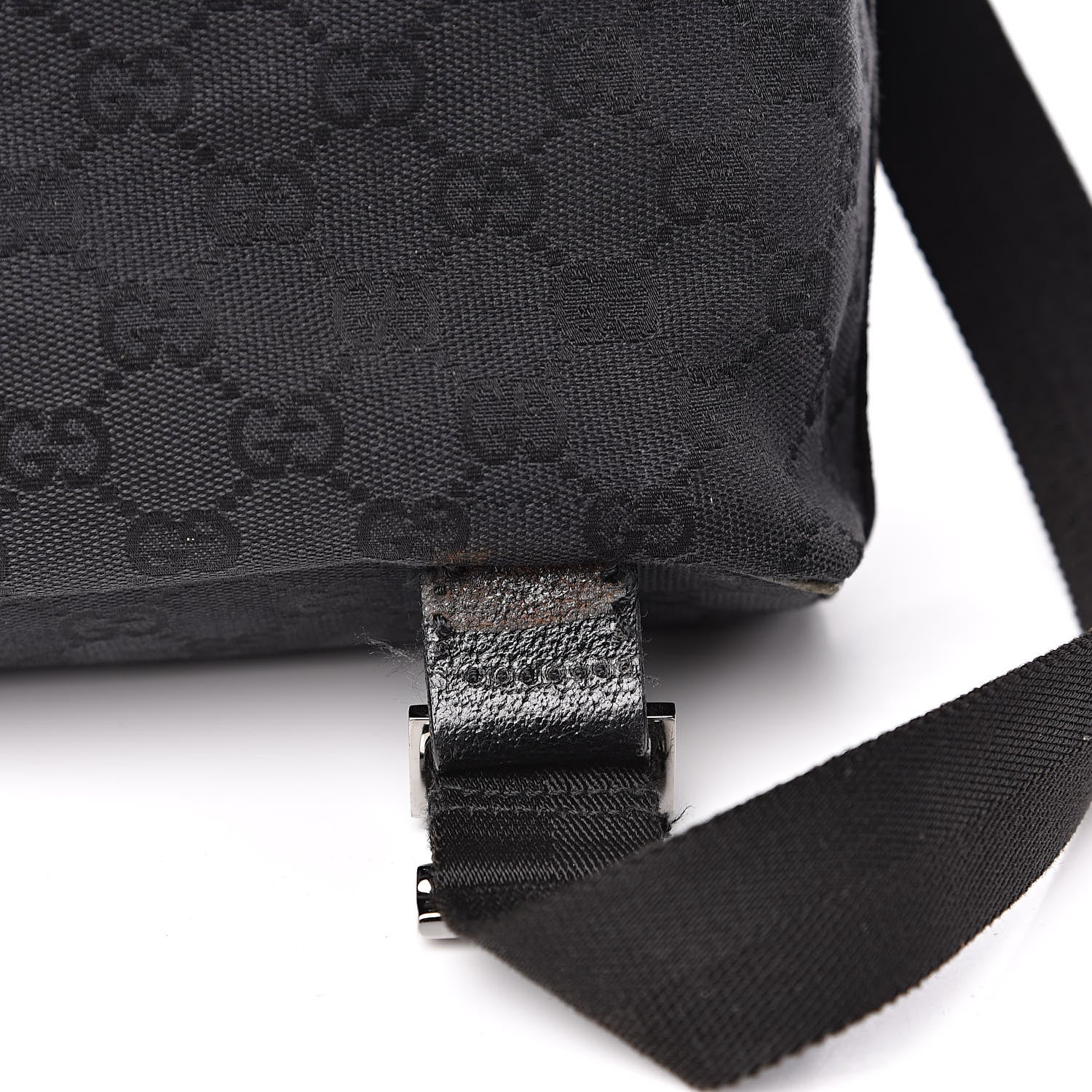 Gucci GG Monogram Single Buckle Backpack Black 13 of 14