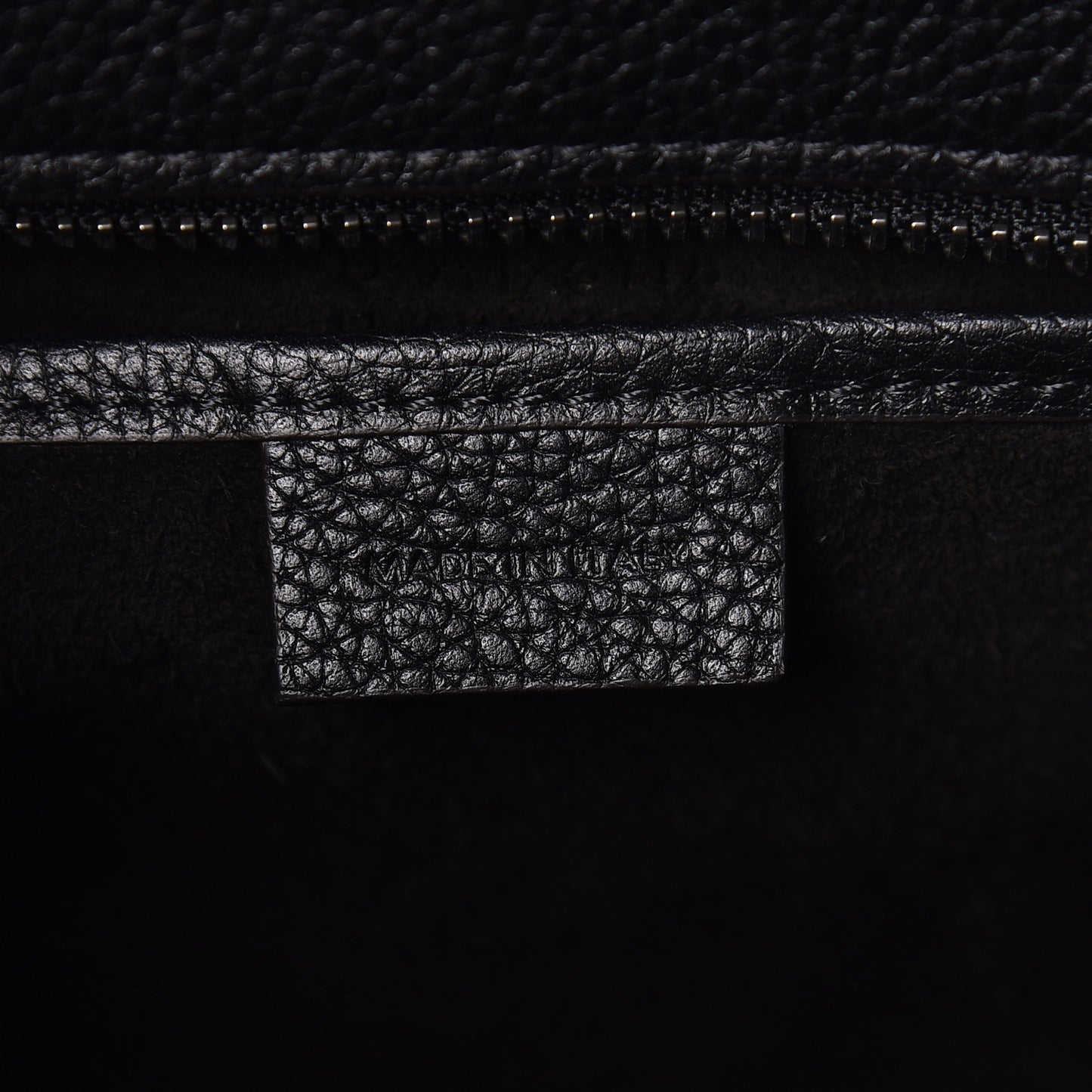 Drummed Calfskin Nano Luggage Black
