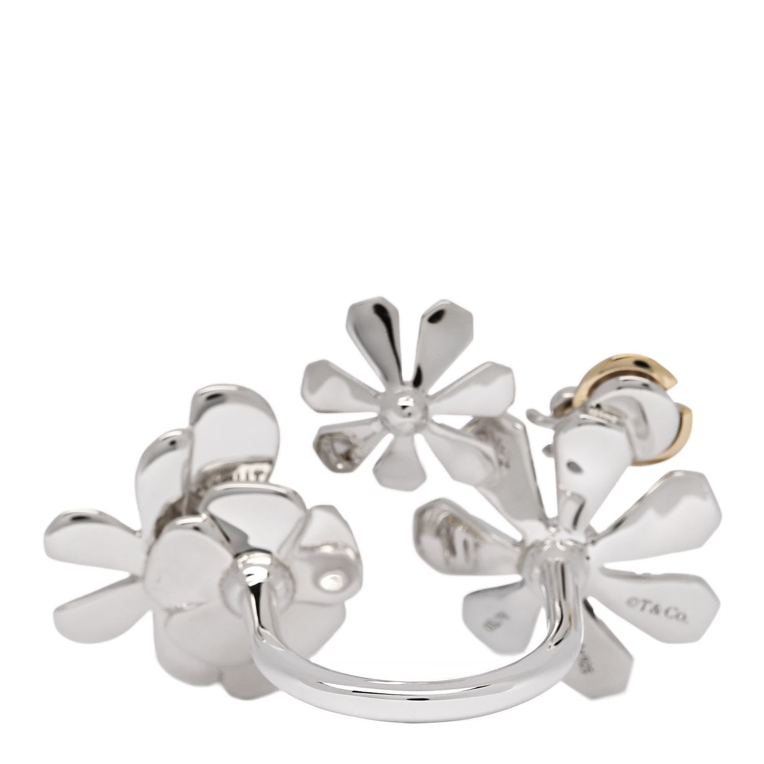 Tiffany Sterling Silver 18K Yellow Gold Return to Tiffany Love Bugs Ring 49 5 4 of 6