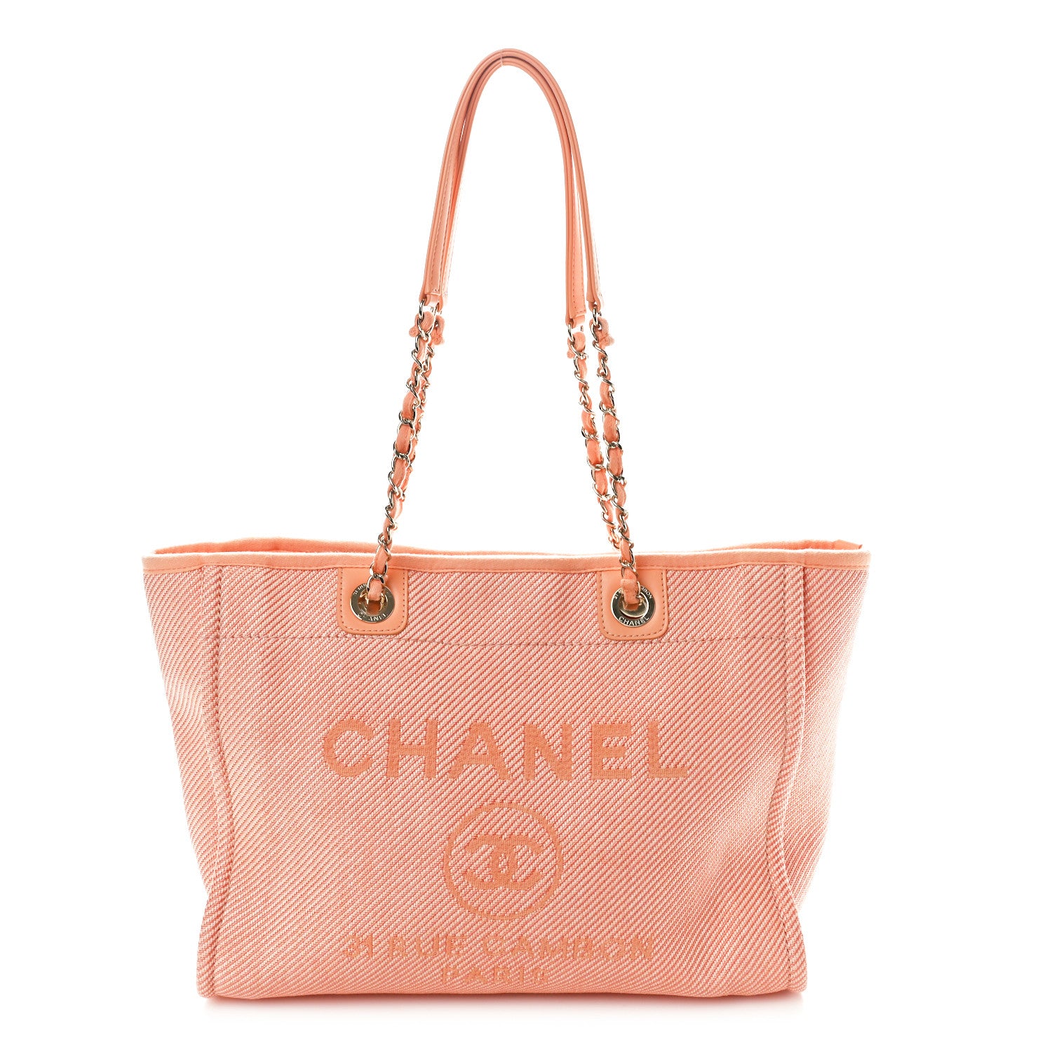 Chanel Mixed Fibers Small Deauville Tote Light Orange 1 of 10