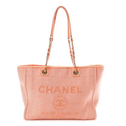 Chanel Mixed Fibers Small Deauville Tote Light Orange 1 of 10