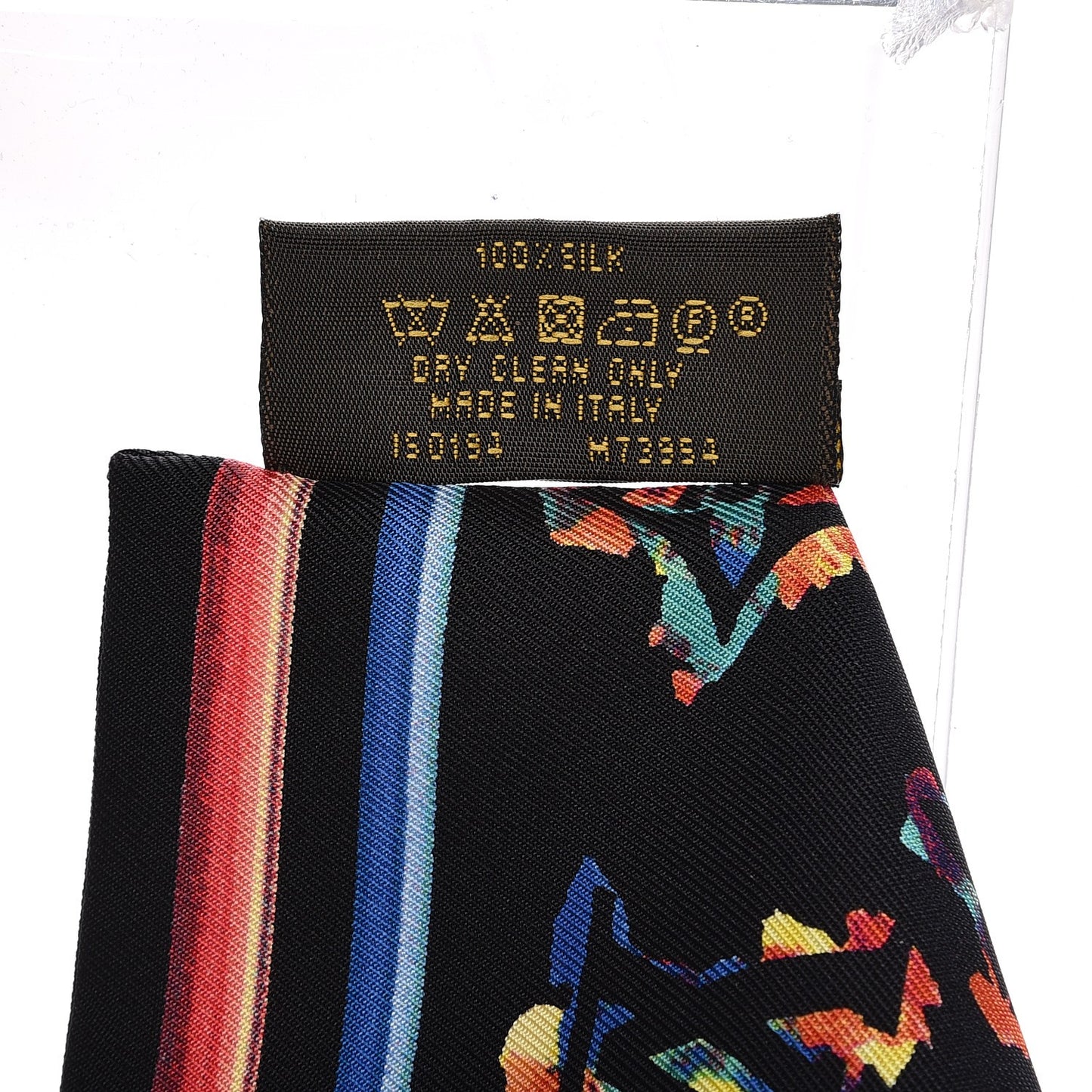 Silk Monogram Rainbow Bandeau Black
