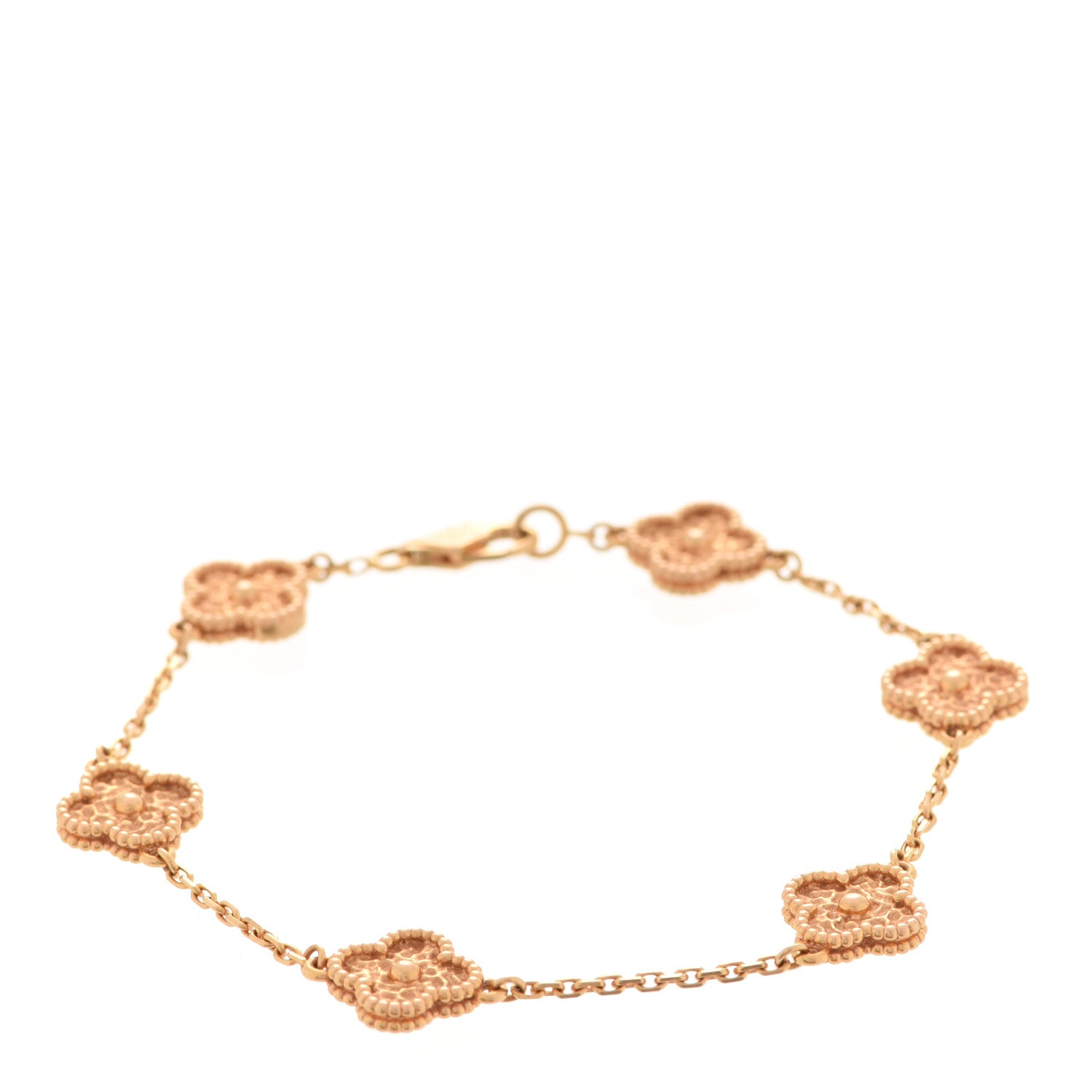 Van Cleef & Arpels 18K Rose Gold 6 Motifs Sweet Alhambra Bracelet 1 of 7