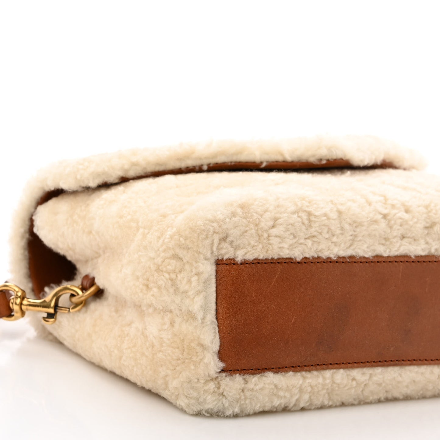 Shearling Toy Loulou Shoulder Bag Natural