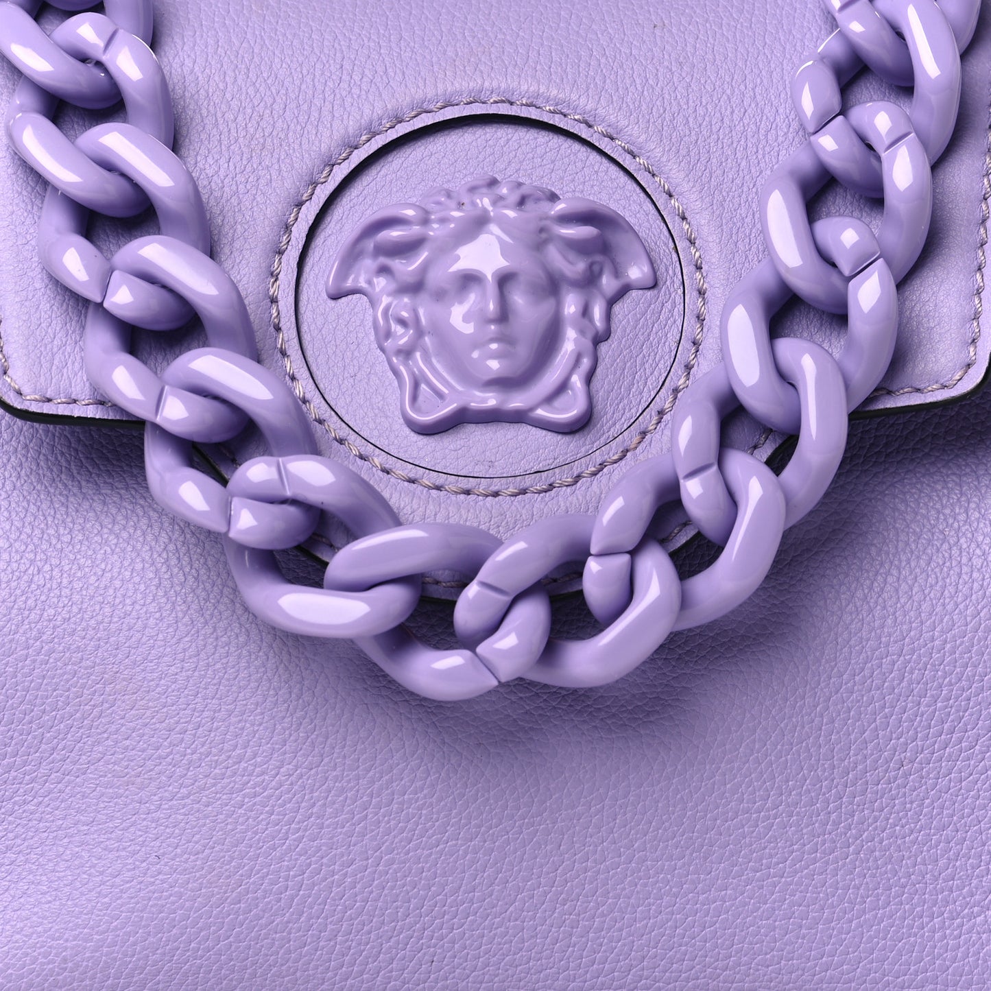 Calfskin Medusa Small Top Handle Handbag Lilac