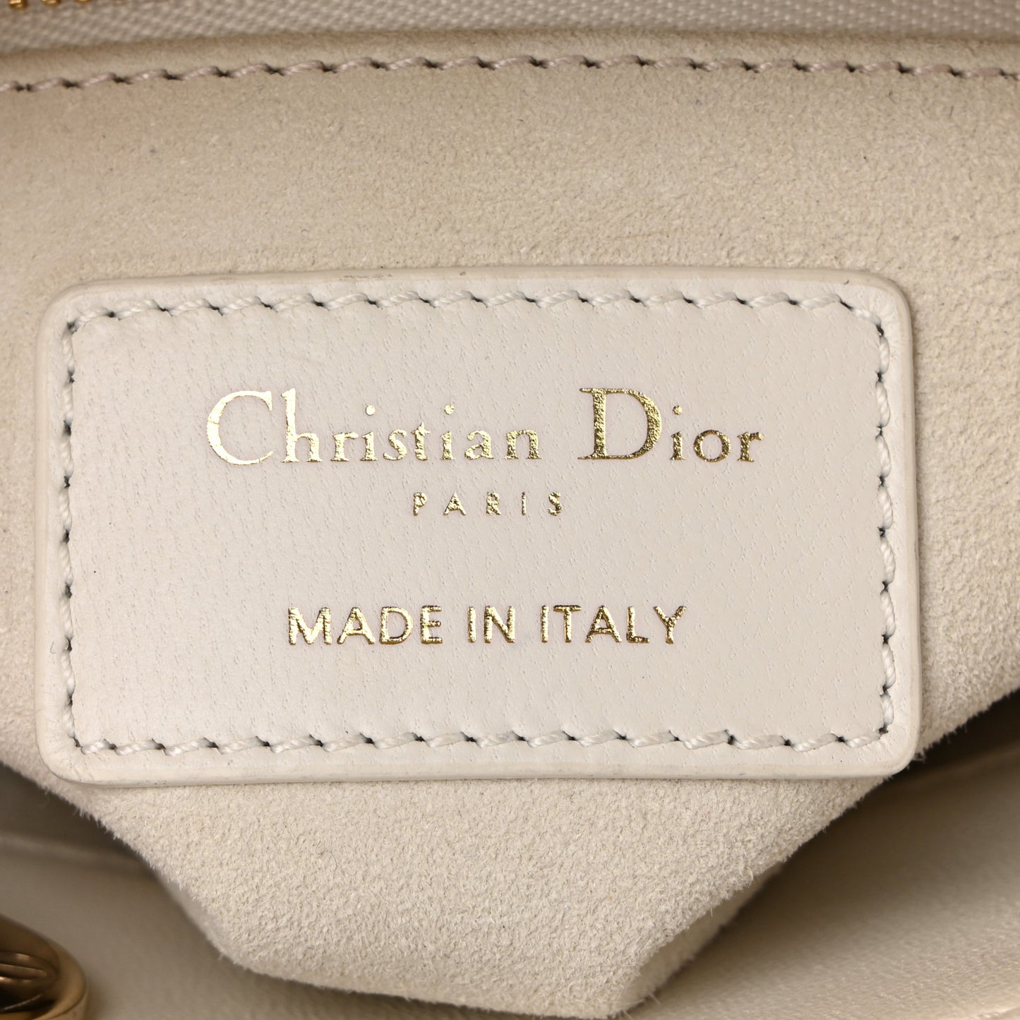Lambskin Cannage Mini Lady Dior Latte