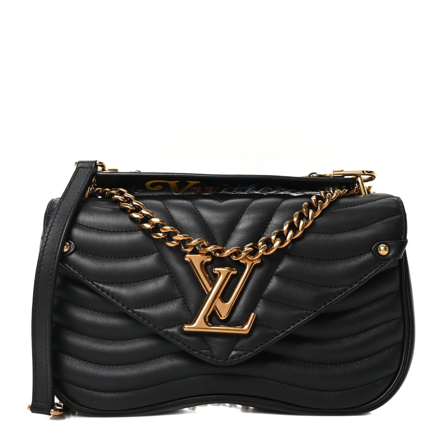 Calfskin New Wave Chain PM Black