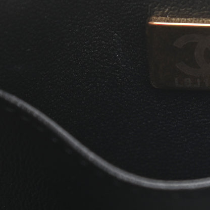 Chanel Caviar Quilted Small Top Handle Vanity Case With Chain Black 7 of 11