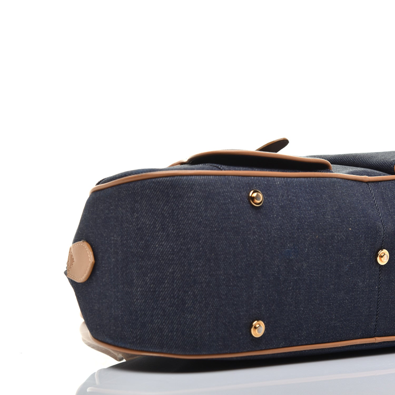 Christian Dior Denim Calfskin Saddle Bowler Blue 8 of 10