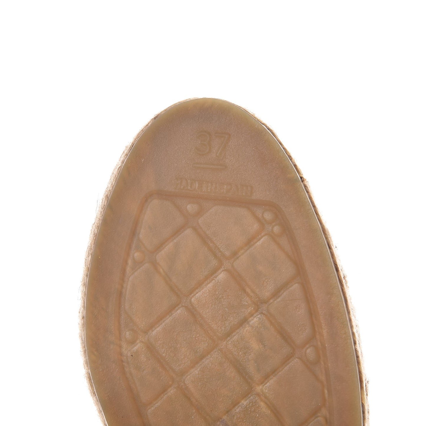 Lambskin CC Espadrilles 37 Beige Black