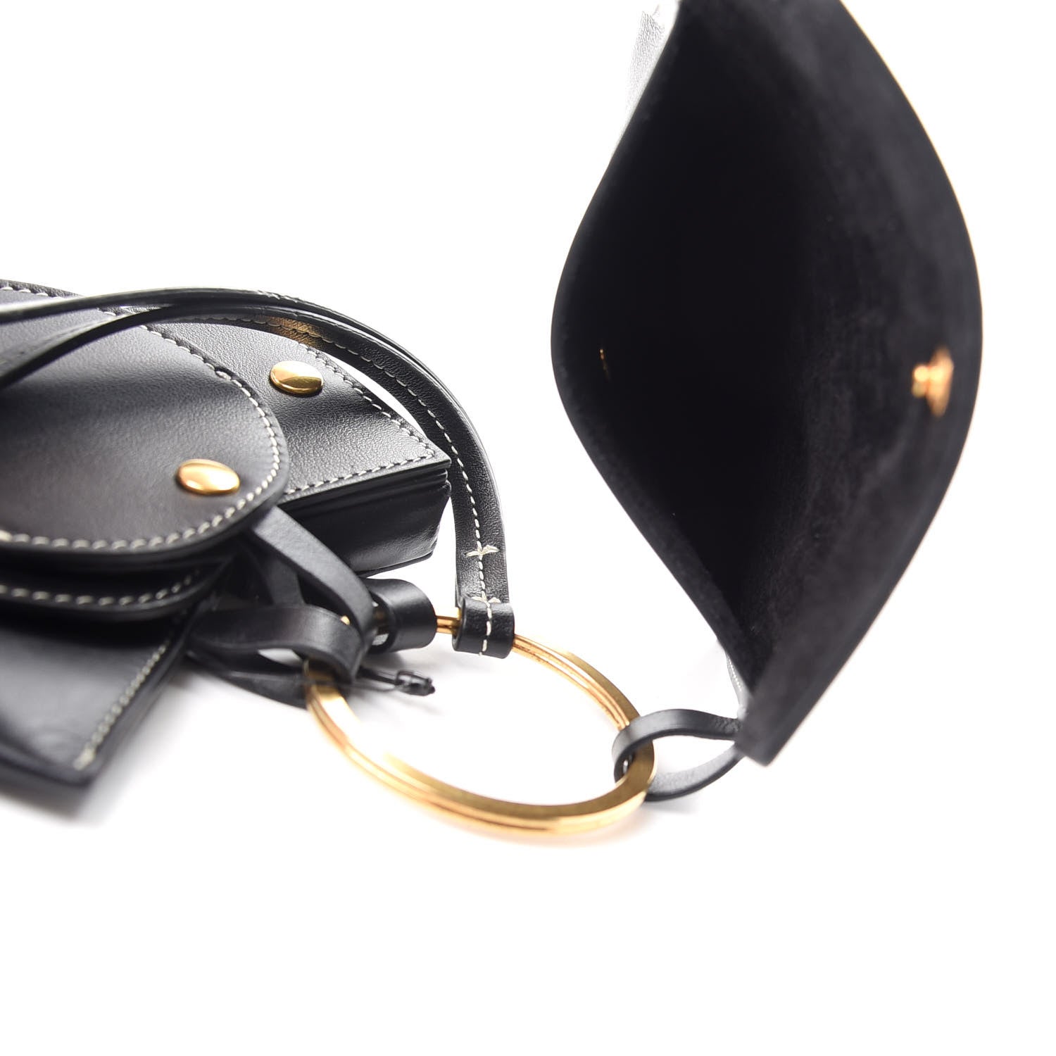 Celine Smooth Calfskin Multi Key Ring Wristlet Black 4 of 5