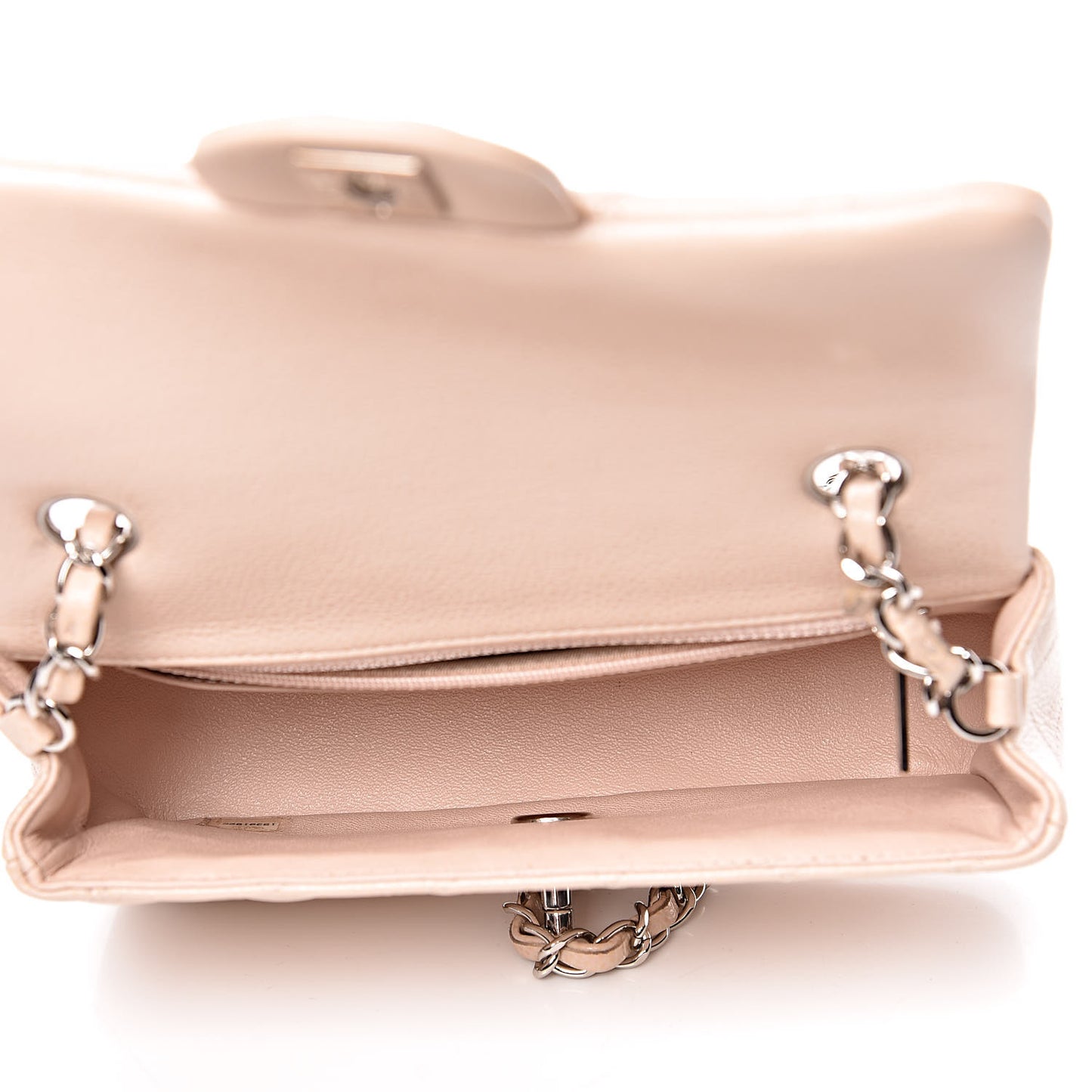Caviar Quilted Mini Rectangular Flap Light Pink