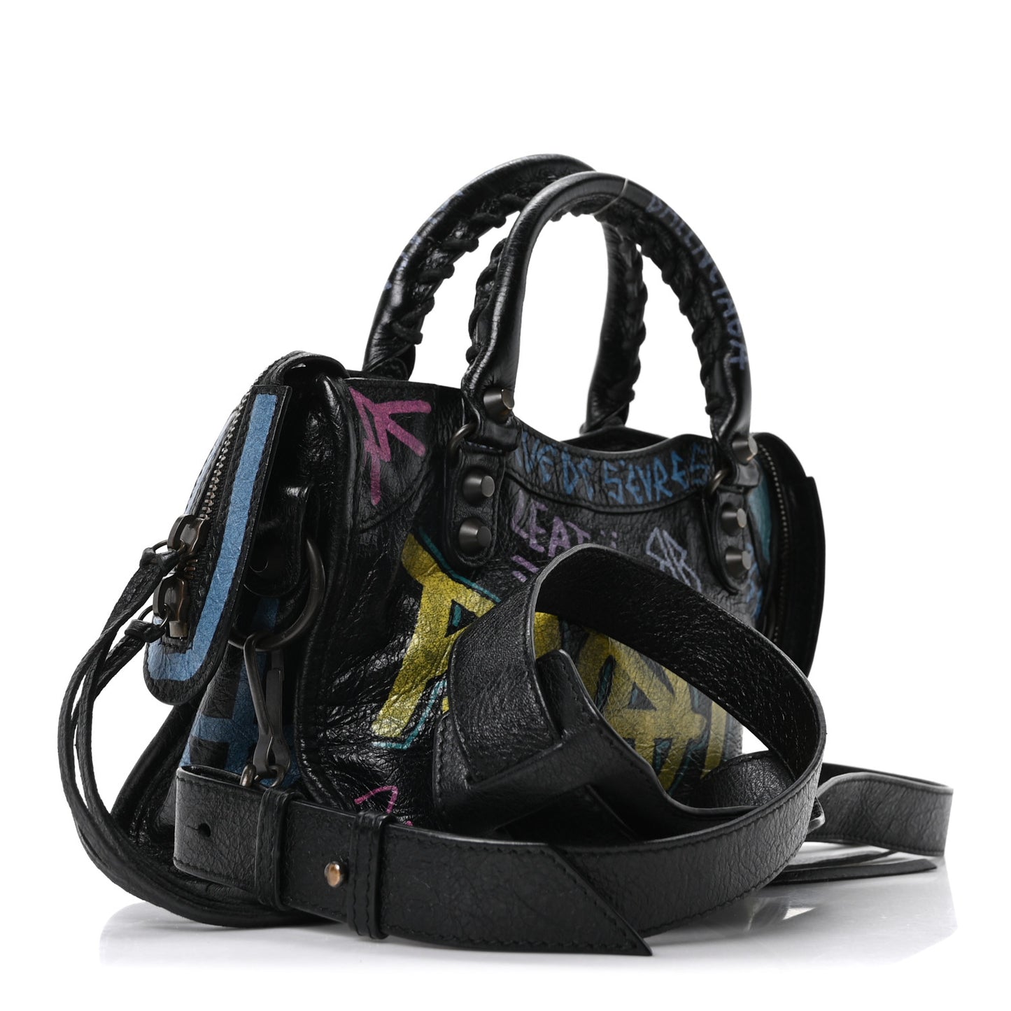 Agneau Arena Graffiti All Over Classic Hardware Mini City Black Multicolor