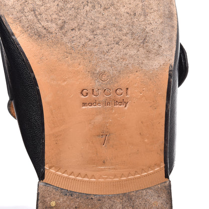 Gucci Goatskin Web GG Mens Princetown Slippers 7 Black 10 of 13