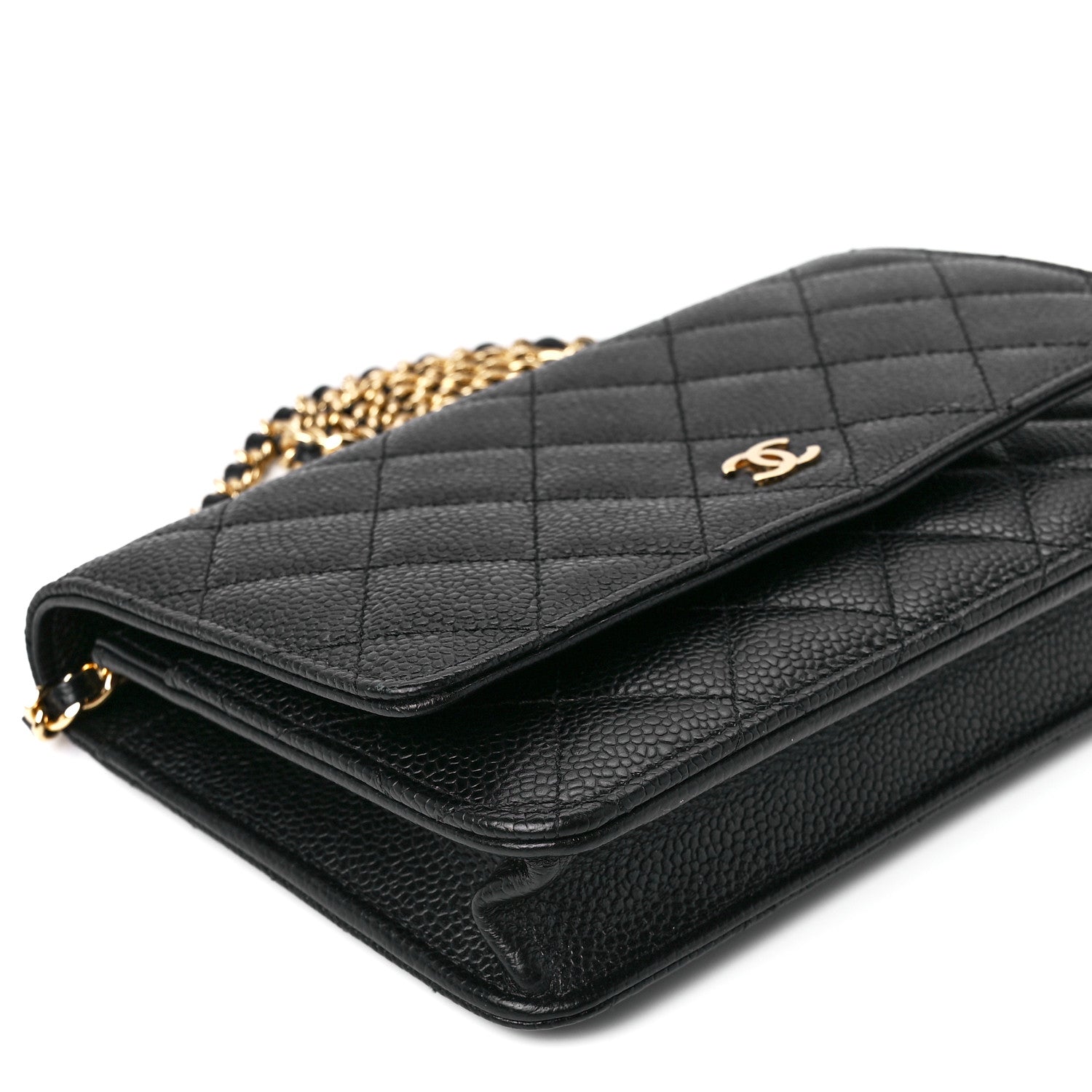 Chanel Caviar Quilted Wallet On Chain WOC Black 10 of 12