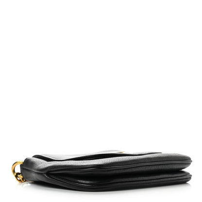 Gucci Pebbled Calfskin Small 1973 Chain Shoulder Bag Black 5 of 10