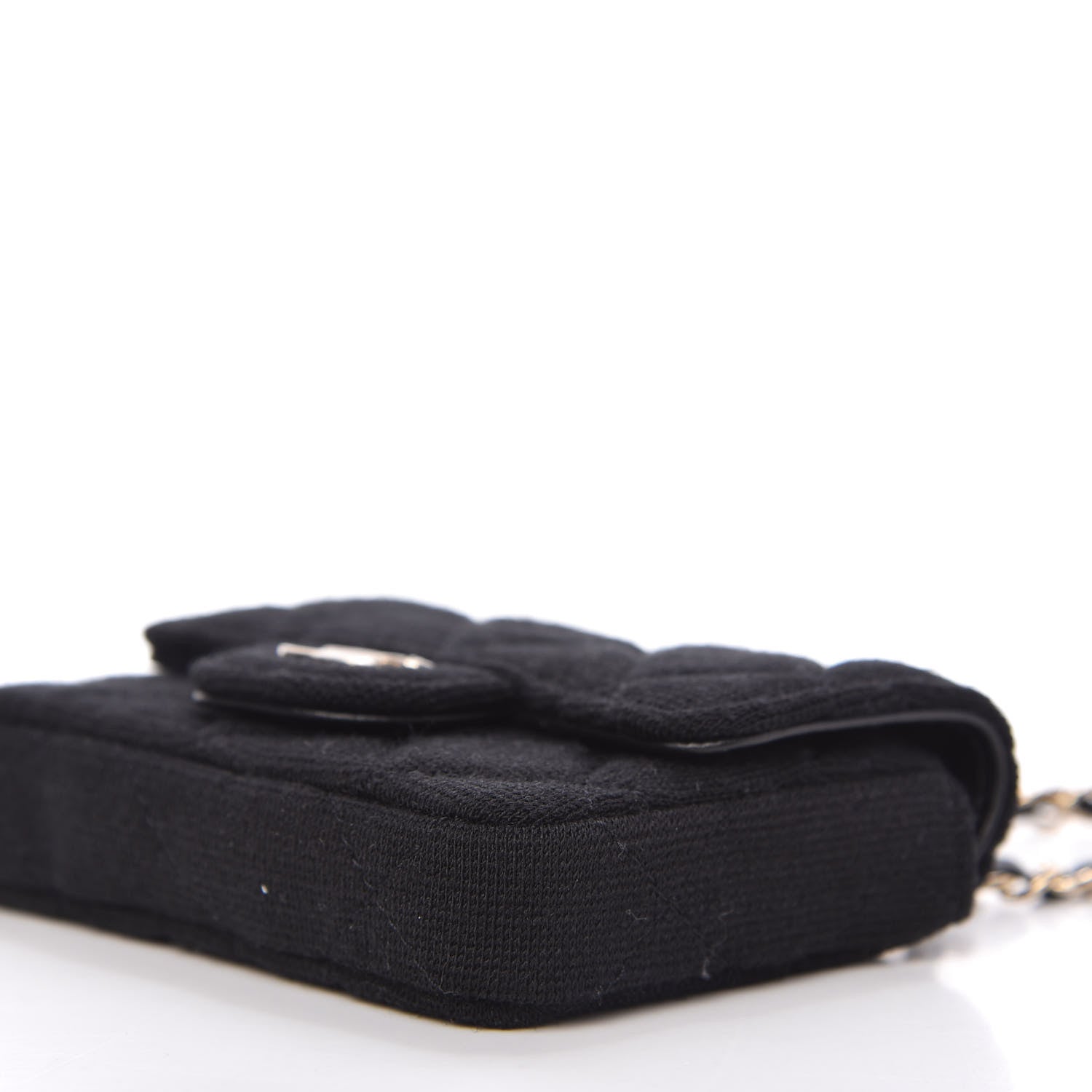 Chanel Jersey Quilted Belt Bag Black 7 of 11